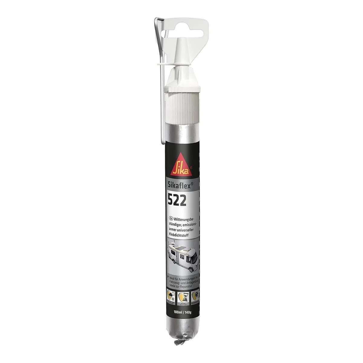 SIKA - Sigillante STP per caravan e camper - Sikaflex-522, Bianco - Adesivo elastico resistente a UV e intemperie - Per viaggi in totale sicurezza - Ideale per sigillature esterne - Formato 100ml