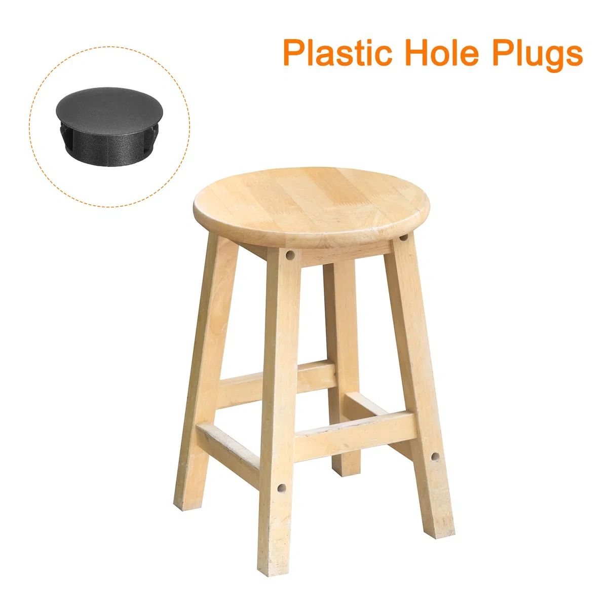 QUARKZMAN Tappi Fori Plastica da 20mm (25/32"), 26Pz Tappi Copriforo, Tappo di Copertura in Plastica Tipo a Incasso, Tappi Chiusura Roton Mobili, Inserti Estremità Pannelli, Neri