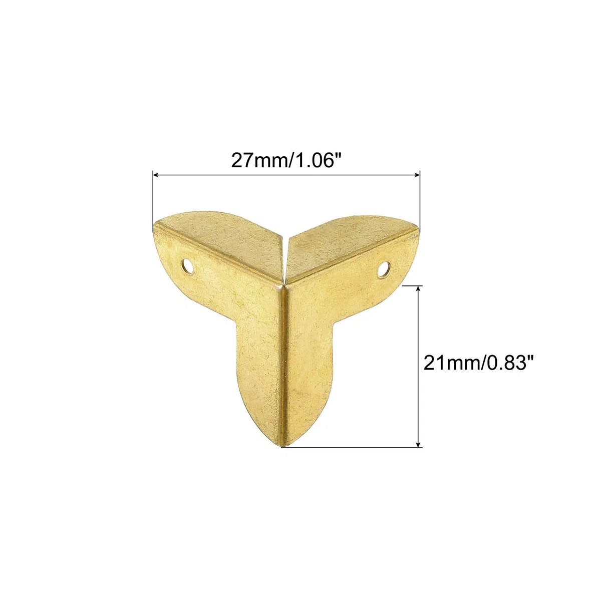 QUARKZMAN 16 Pz Angolo Decorativo per Scatola, Protezione Angolare in Metallo da 9mm, Proteggi Angoli Mobili con Viti, Giallo
