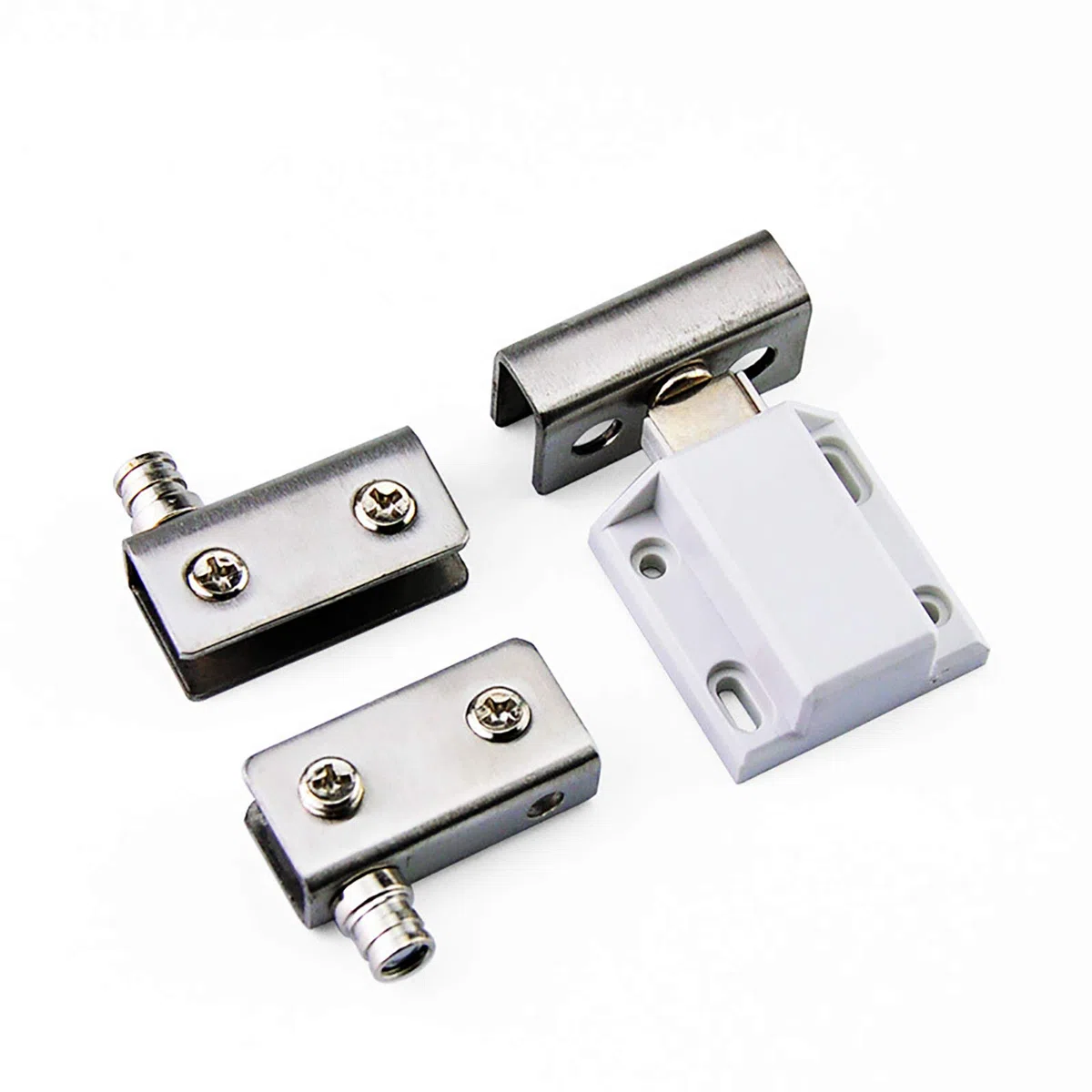 Cerniere per porte in vetro, chiusure per porte in vetro, set di morsetti per cerniere per armadi per porte singole da 5-8 mm