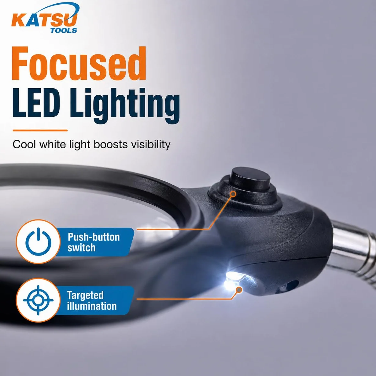 KATSU Lente d'Ingrandimento per Saldatura con Lampada a LED Terza Mano con Lente d'Ingrandimento, Che Aiuta Le Mani con Clip Lente d'Ingrandimento 3.5X 12X Dispositivi di Tenuta per Saldatura con Clip a Coccodrillo per Lavori di Riparazione di Assemblaggi