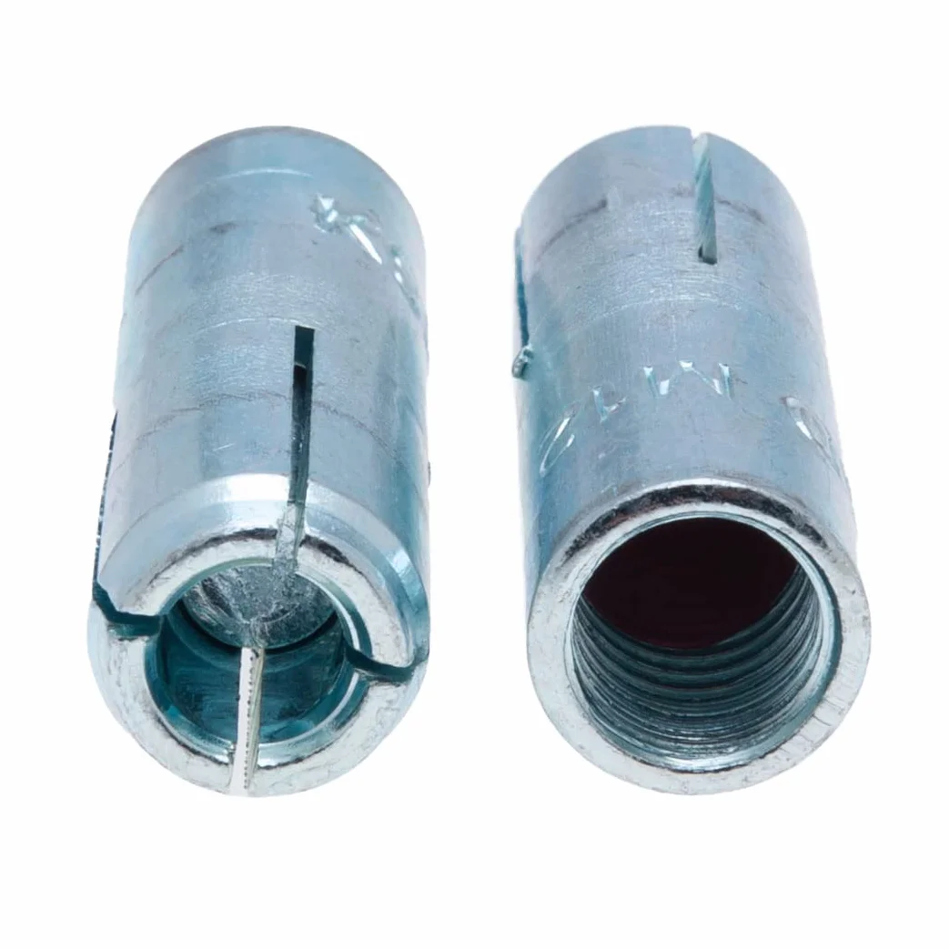 M8 ancoraggi a parete drop-In, ancoraggio ad espansione in acciaio zigrinato con filettatura interna, 8 mm x 30 mm goccia nel manicotto del bullone, spina, ancoraggio per calcestruzzo (10 pezzi)