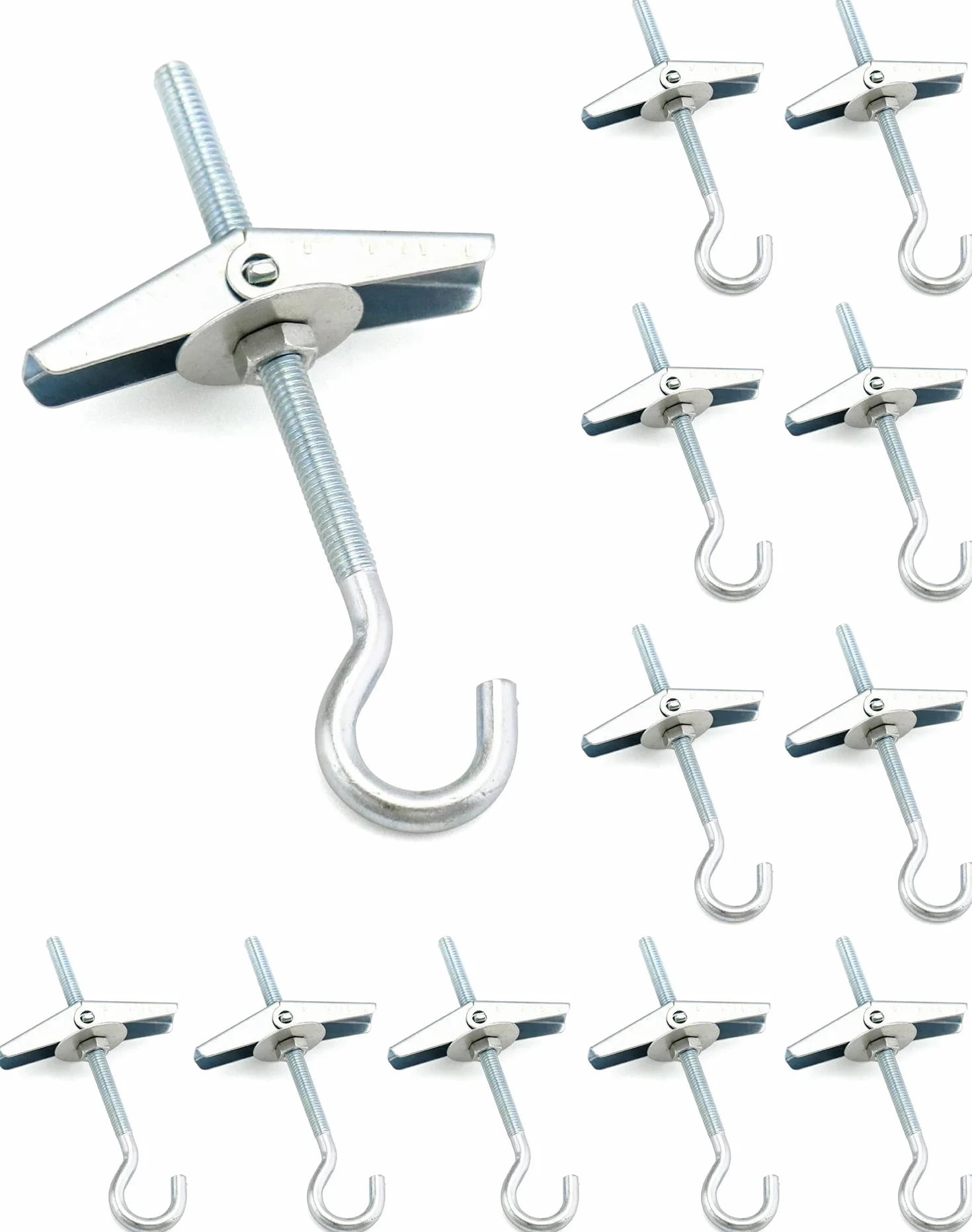 Tasselli A Molla Con Gancio M5x90mm Acciaio Al Carbonio 12 Pezzi