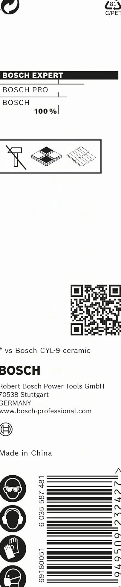 Bosch 1x Punta EXPERT HEX-9 Hard Ceramic (per Piastrelle dure, Piastrelle morbide, Ø 6,00 mm, Professional Accessorio Trapano, Trapano/avvitatori rotanti)