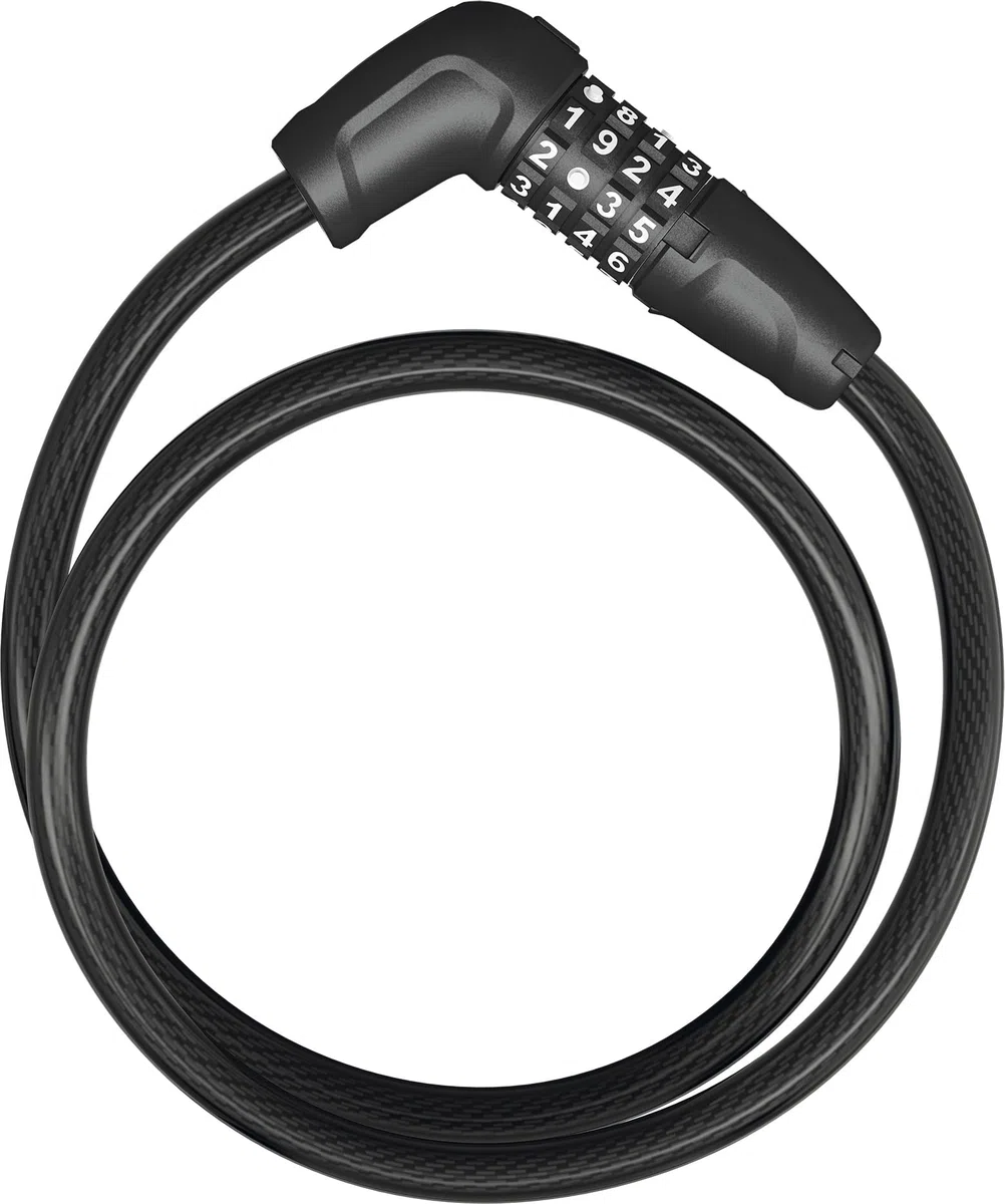 ABUS Serratura a cavo Tresor 6412C + supporto SCMU - Serratura a combinazione, regolabile individualmente - Cavo in acciaio con rivestimento in plastica - Livello di sicurezza 4