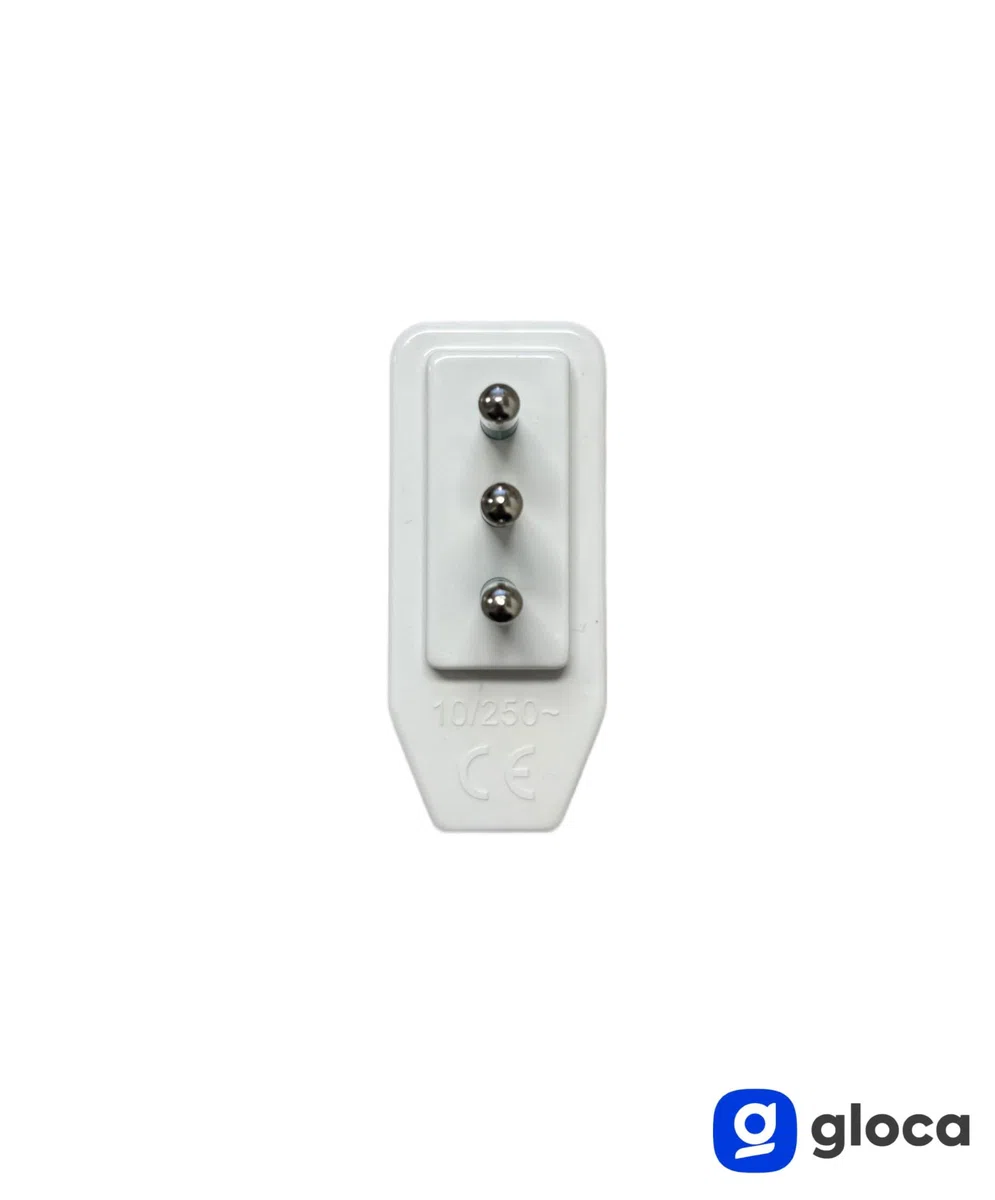 gloca Set 5 Spine Piatte Salvaspazio 10A Colore Bianco Standard Italiano 250V