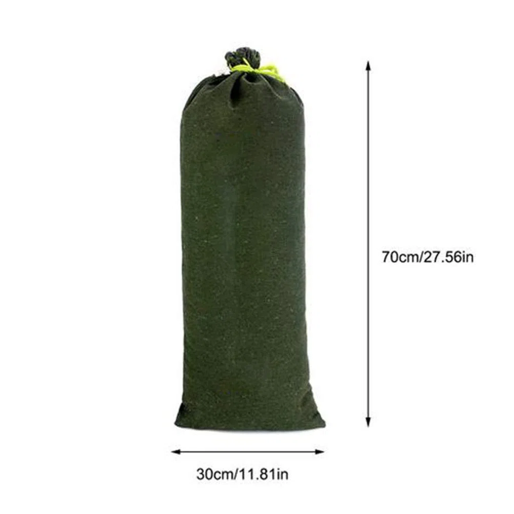 Protezione Contro Le Inondazioni - Sacco di Sabbia Riempito in Tela Resistente - Peso Addensato Con Coulisse - 30x70 cm