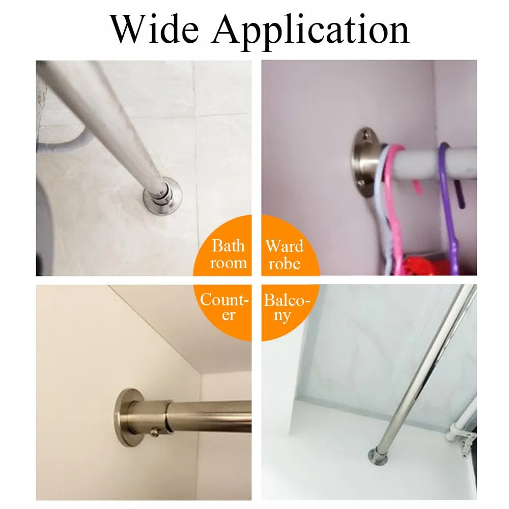 Set di 4 supporti con flangia da 32 mm, in acciaio inox, per fissaggio e stabilità del tubo