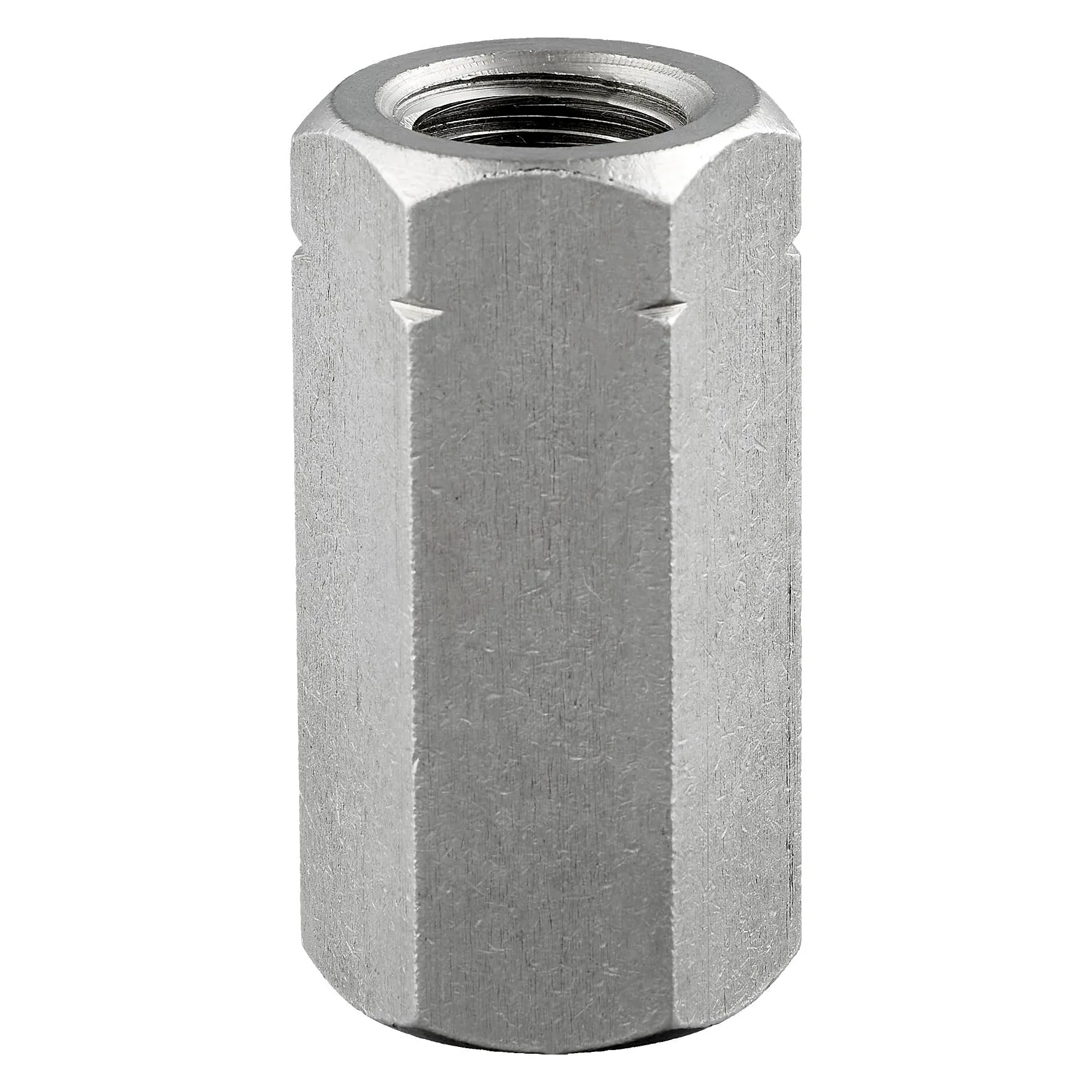 Manicotti esagonali con filettatura interna, in acciaio inox A2/V2A, manicotti di collegamento, dadi distanziati, dado lungo (M16 x 40 mm, 2 pezzi)