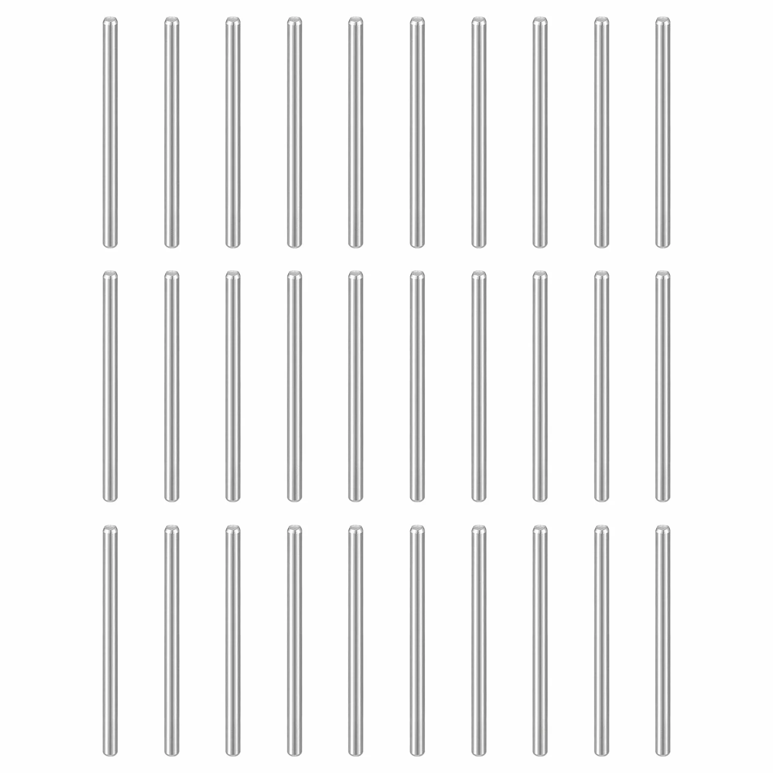 QUARKZMAN 50 Pezzi Spinotti M1.5 (1.5mm) X 25mm 304 Acciaio Inossidabile Supporto Mensola Cilindrico Perno Asta Elementi Di Fissaggio Per Dispositivi Metallici, Argento