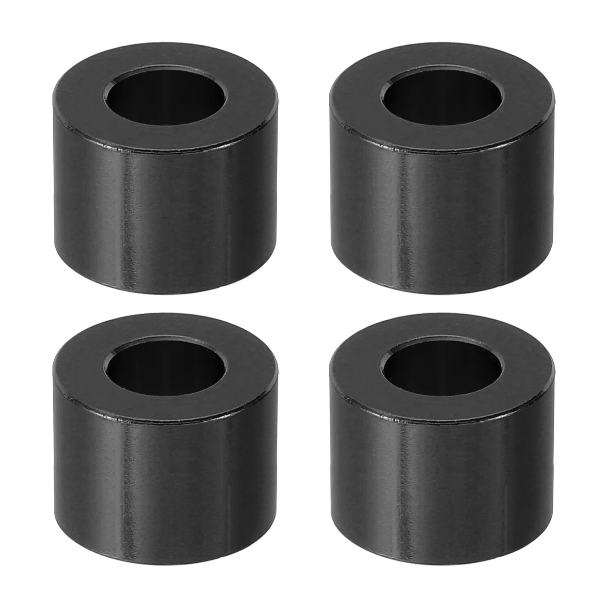 PATIKIL Spacer Alluminio M8 4pz Spaziatori Metallici Alluminio 8,2 Mm ID x 16 Mm OD x 12 Mm L Vite Distanziale Alluminio Distanziatore Rotondo per Bulloni a Vite 1/3" o M8 Nero