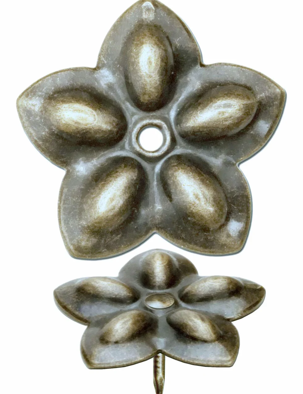 Chiodi decorativi antiche 23x23 mm bronzo/ottone set 50