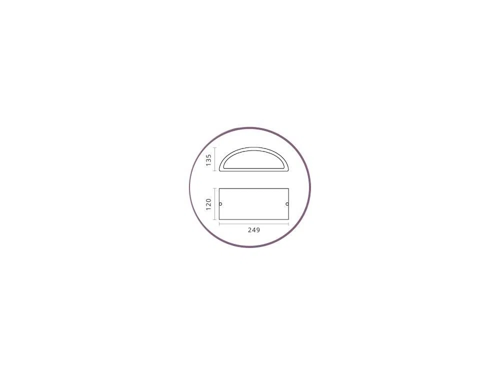 Bellotti S,R,L, BEC036 Enio Applique Mezzaluna, Bianco