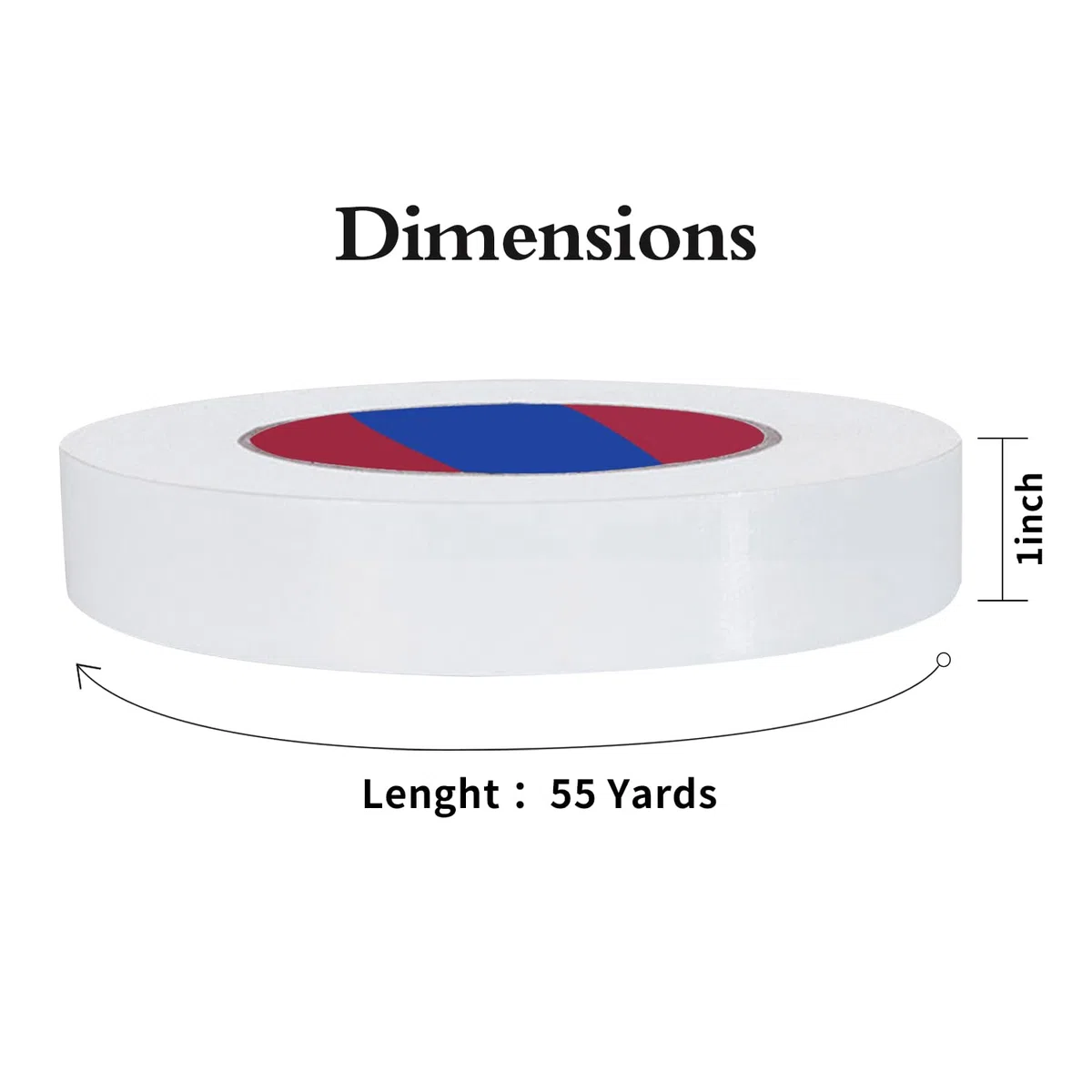 Nastro rinforzato extra forte, 50 m x 25 mm, nastro di riparazione impermeabile per riparazioni, fai da te, artigianato, interni ed esterni, Duct Tape (bianco)