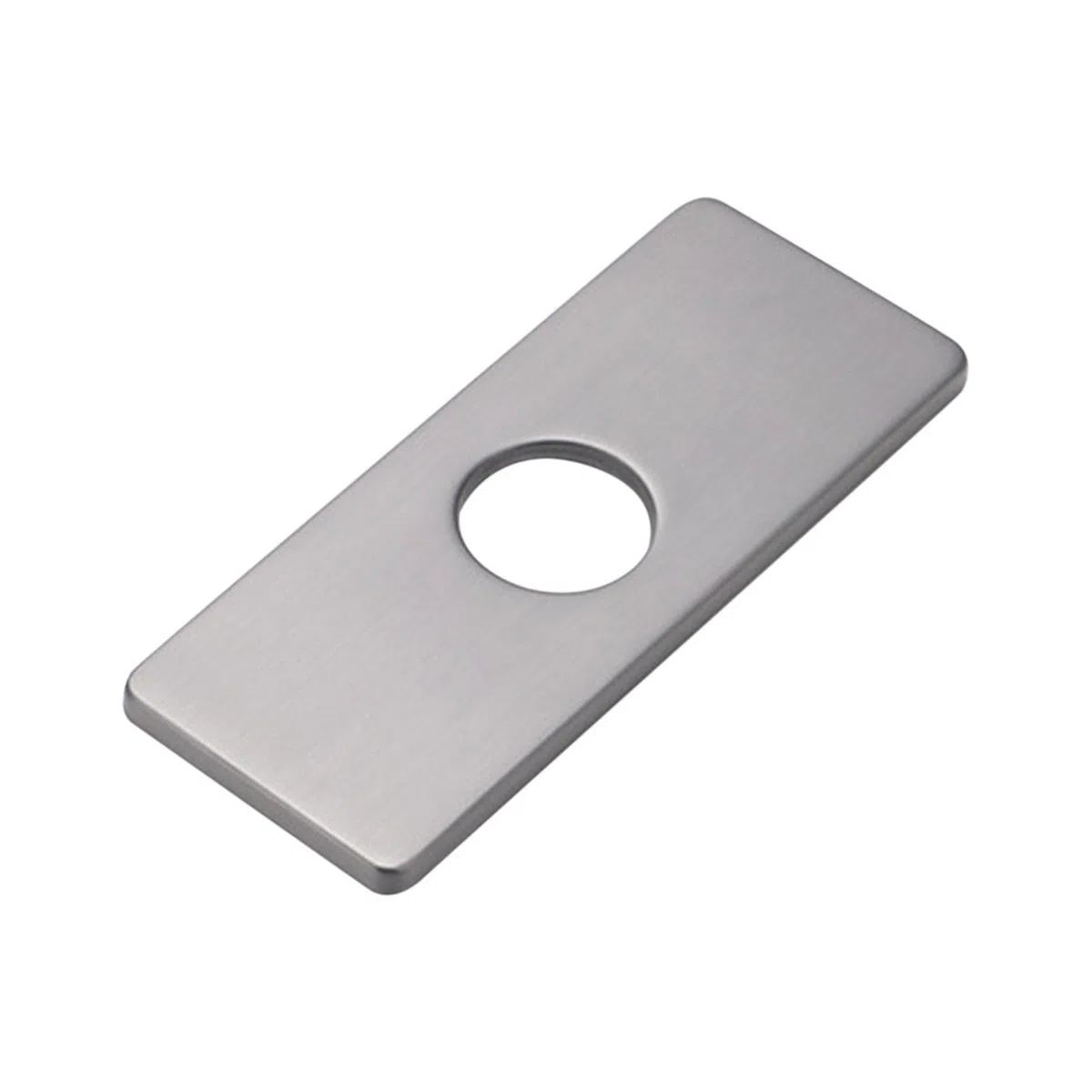 Piastra per foro per lavello da cucina, piastra di copertura del foro in acciaio inox, piastra di copertura rettangolare per rubinetto del lavandino del bagno cucina (grigio)