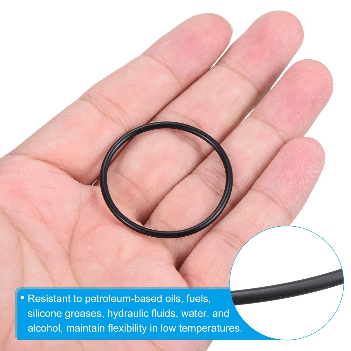 PATIKIL Nitrile Gomma O-Ring 38mm OD x 34mm ID x 2mm Larghezza, 20 Pezzi Metrico Sigillatura Guarnizione Anelli Rubinetti per Rubinetto Idraulica Automobilismo Riparazione, Nero