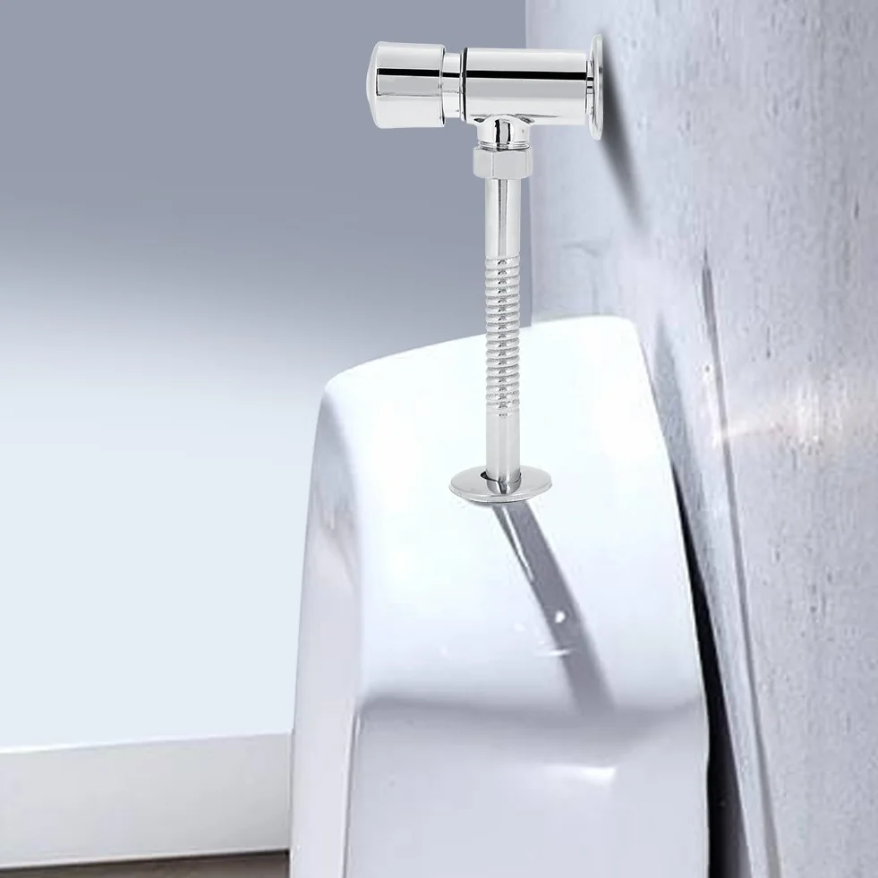 Valvola di Scarico Manuale Flussometro per WC in Lega di Zinco Valvola per Orinatoio Universale per WC per Ufficio Hotel Bagno