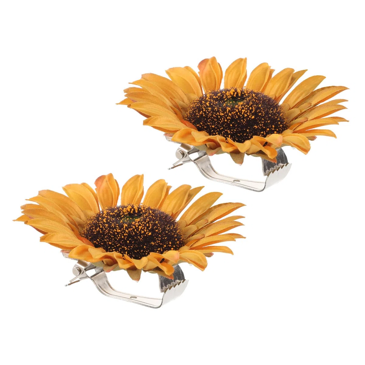 Pinze per Tende a Girasole in Metallo e Tessuto di Seta 2 Pezzi Forte Forza di Serraggio per Decorazione Tende in Hotel