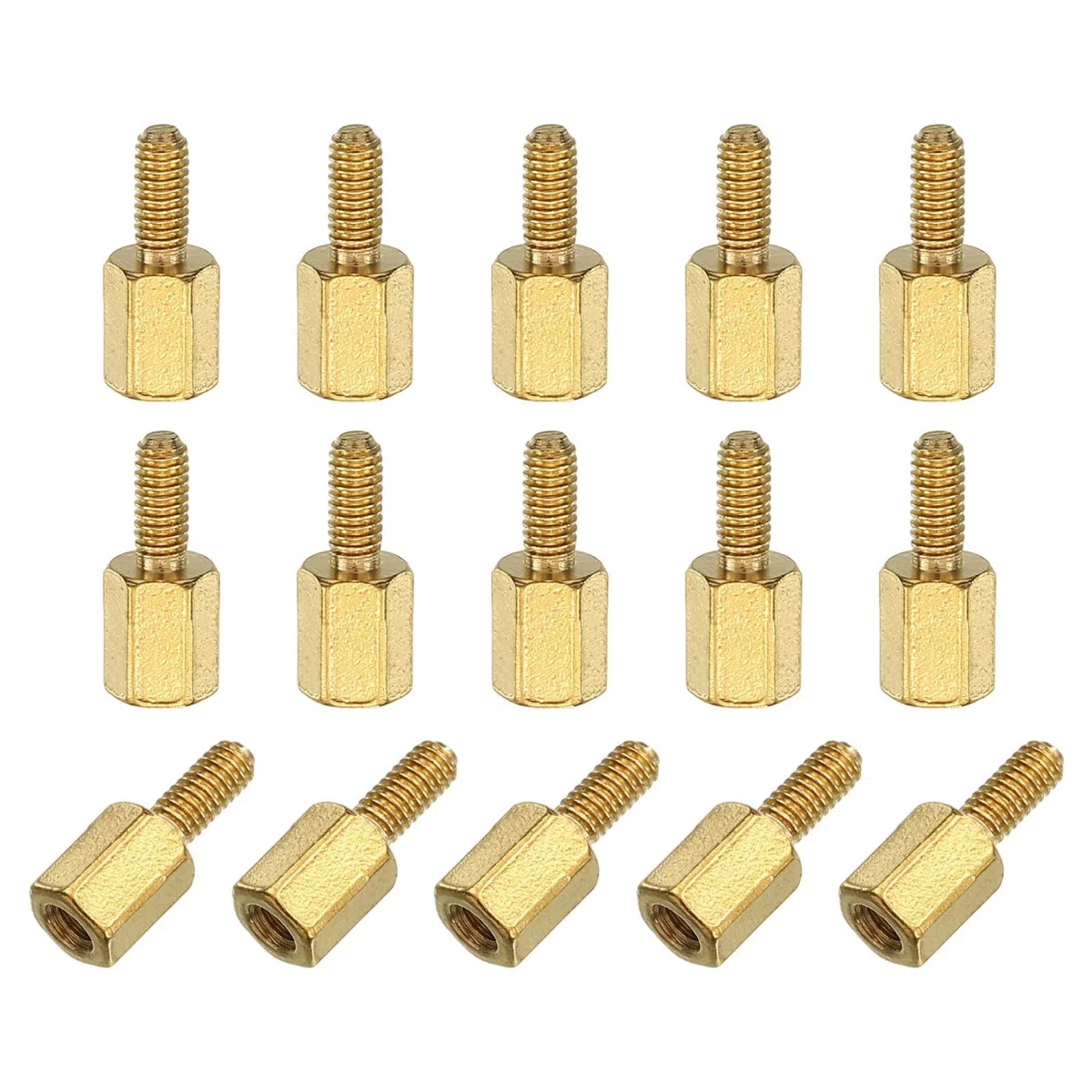 QUARKZMAN 15Pc Distanziali Filettati Maschio-Femmina, M2.5 x 6mm + 6mm Distanziali Esagonali In Ottone Per Scheda Madre PCB Per Drone Quadcopter, Computer E Circuito Stampato