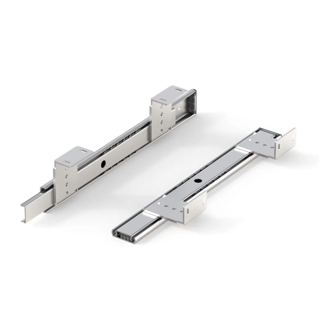 Set di Guide con Cuscinetti a Sfere e Regolazione in Altezza per Cassetto/Ripiano Porta-Tastiera (300 mm)
