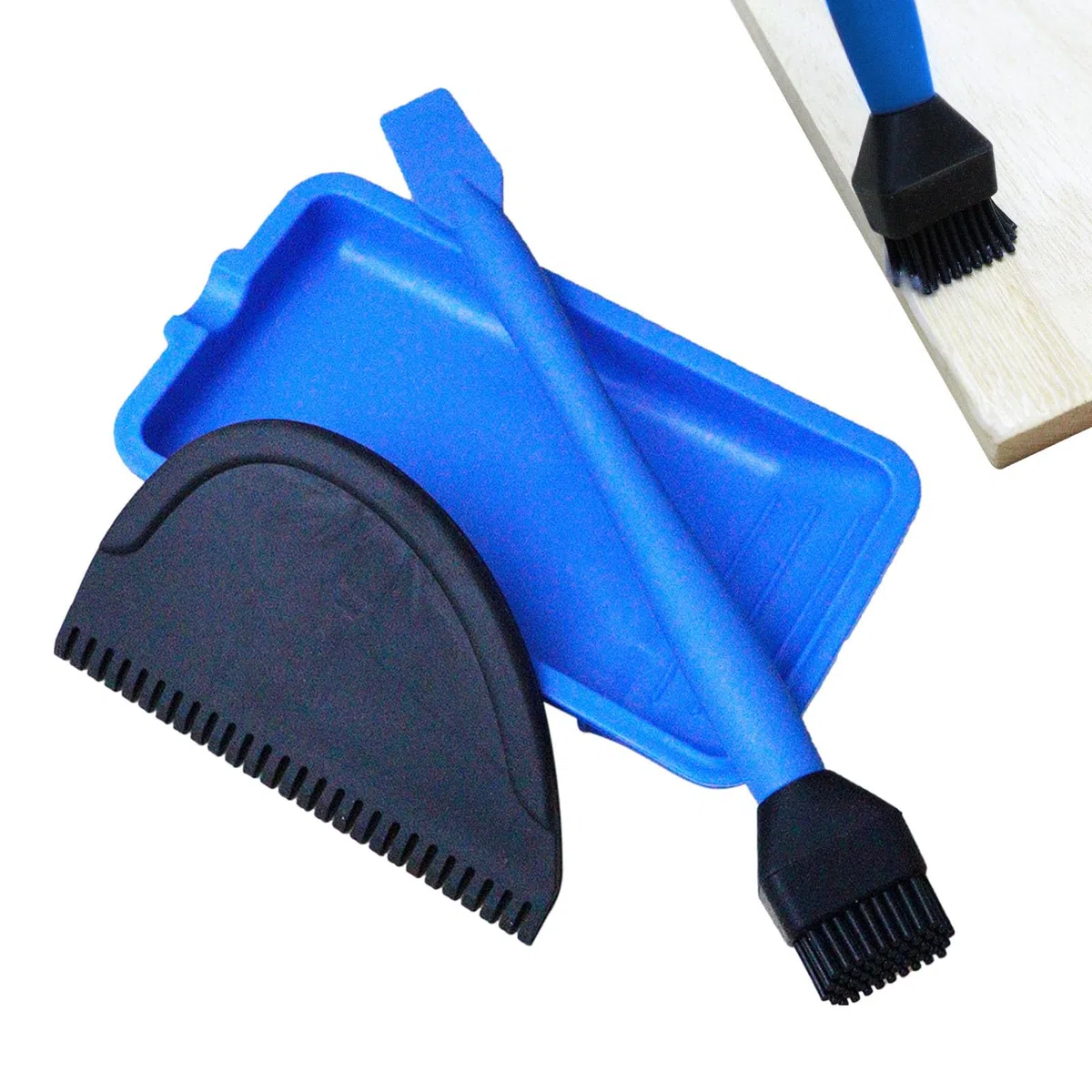 Applicatore Colla Legno - Kit Colla Silicone | Spatola Col?a Legno Con Pennello In Silicone, Vassoio E Pettine, Durevole E Resistente Alle Cadute, Per Falegnameria E Hobby Creativi