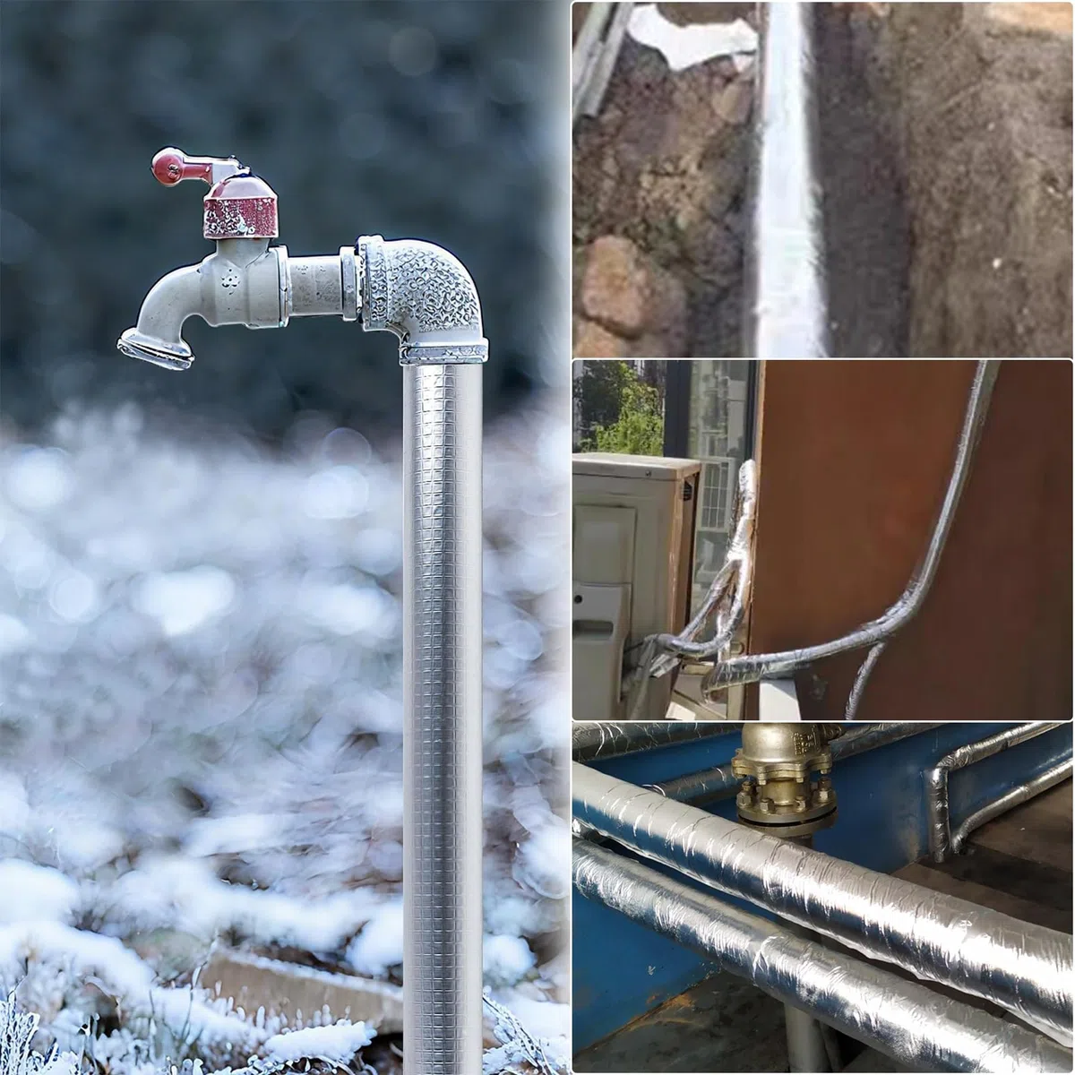 Isolante per Tubature in Resistente All'umidità Tubo Isolante in Schiuma Tubi in Schiuma Tubo Isolante Antigelo per Esterni Isolante Tubi Condizionatore (ID) 16mm x (T) 10mm x (L) 0.9m