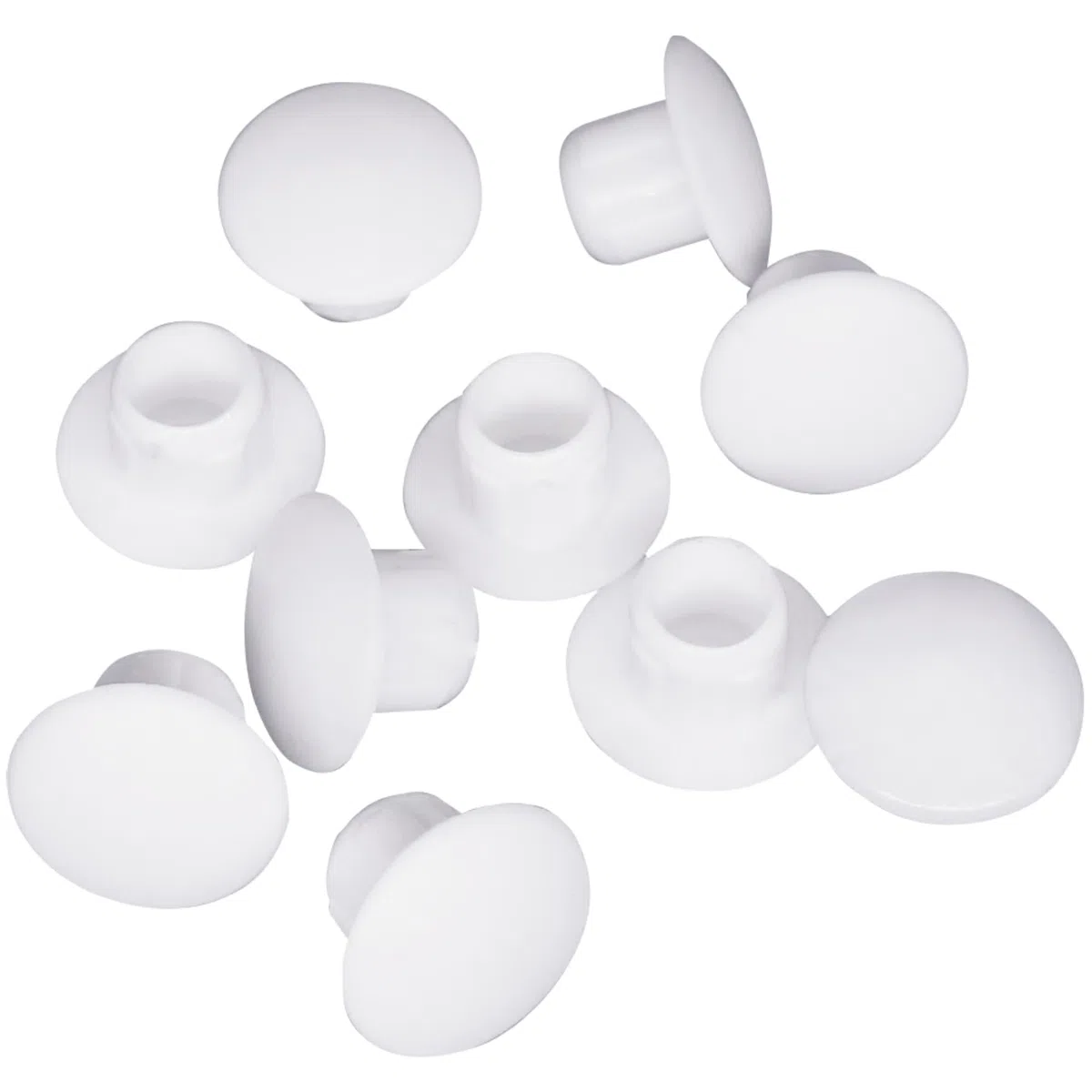 SKIR'CO Tappi per Fori in Plastica Bianca da 6 mm, 40 Pezzi - per Trapano, Mobili e Viti