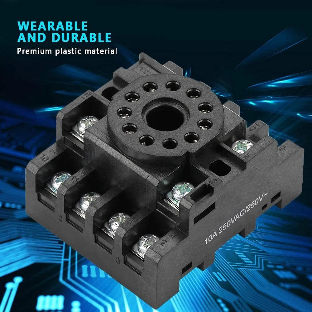 PF113A Base per relè di alimentazione apparecchi di distribuzione e controllo dell'energia relè con presa a 11 pin Base per relè di potenza per JQX-10F JTX-2C Relè a tempo