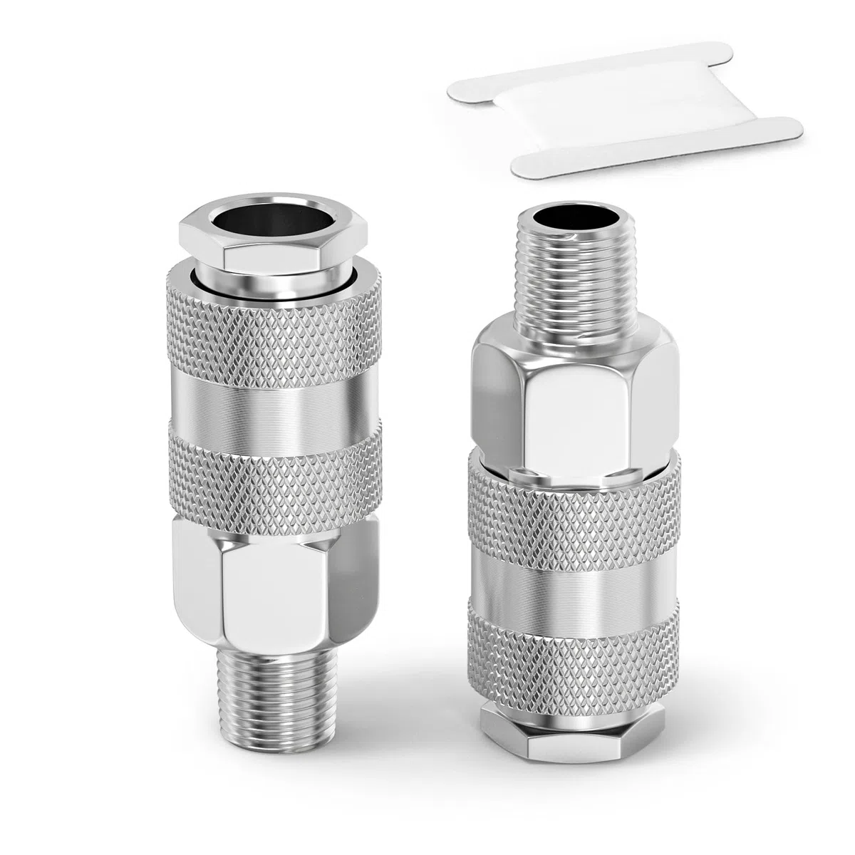 2 pezzi 3/8" BSP maschio raccordi del tubo dell'aria, linea dell'aria accoppiatore industriale rapido, kit di riparazione del tubo del compressore pneumatico