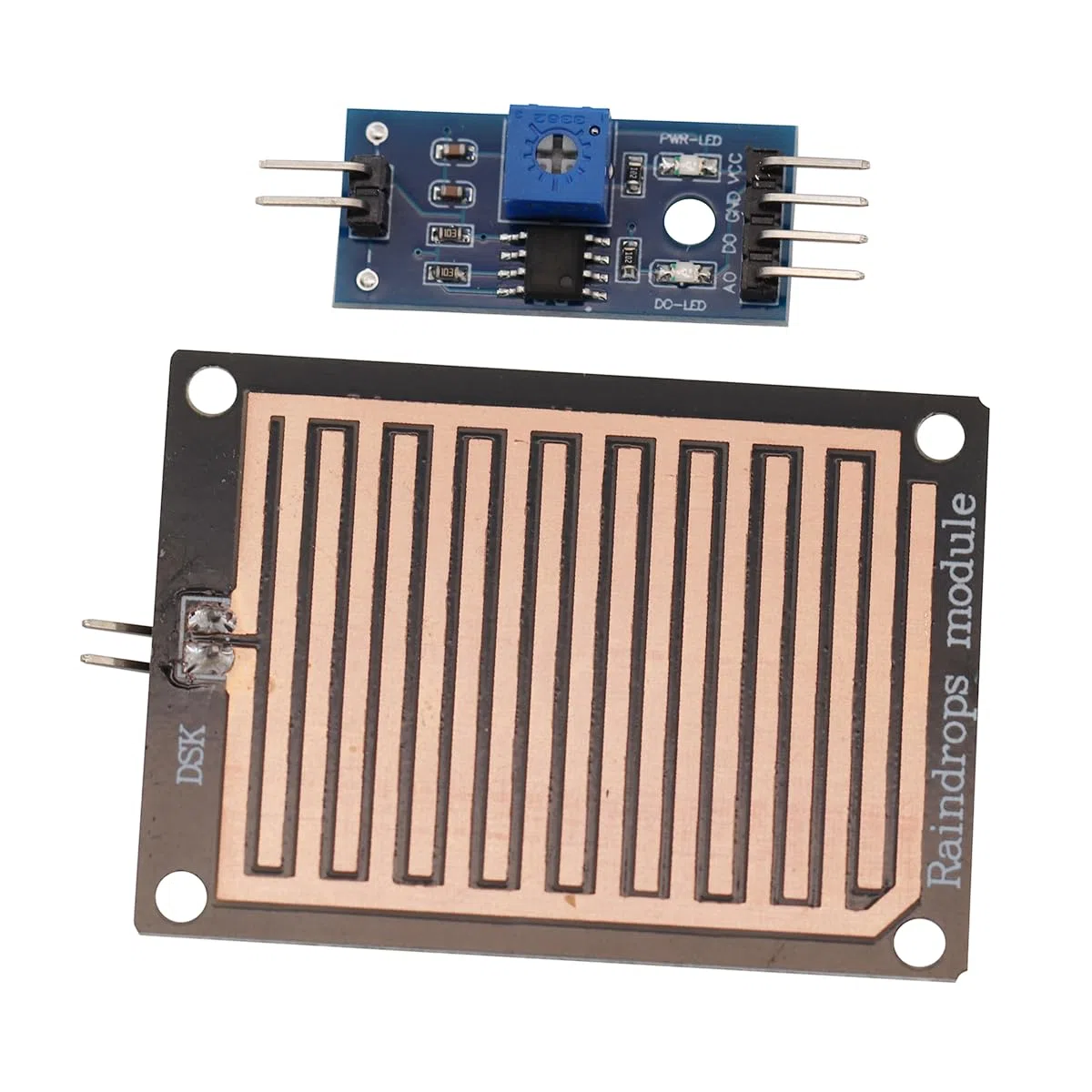 Sensore pioggia LM393 Rilevatore pioggia Modulo gocce di pioggia Modulo sensore umidità 3,3-5V (3 pezzi)