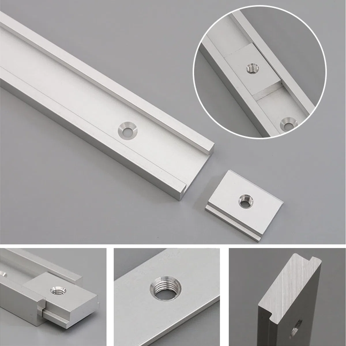 Ericrise 6 dadi a scanalatura a T M6, T-Track Slider dadi scorrevoli M6, T-Track in lega di alluminio, fissaggio a fessura per viti per strumento di lavoro del legno, 30 x 23 x 7,8 mm