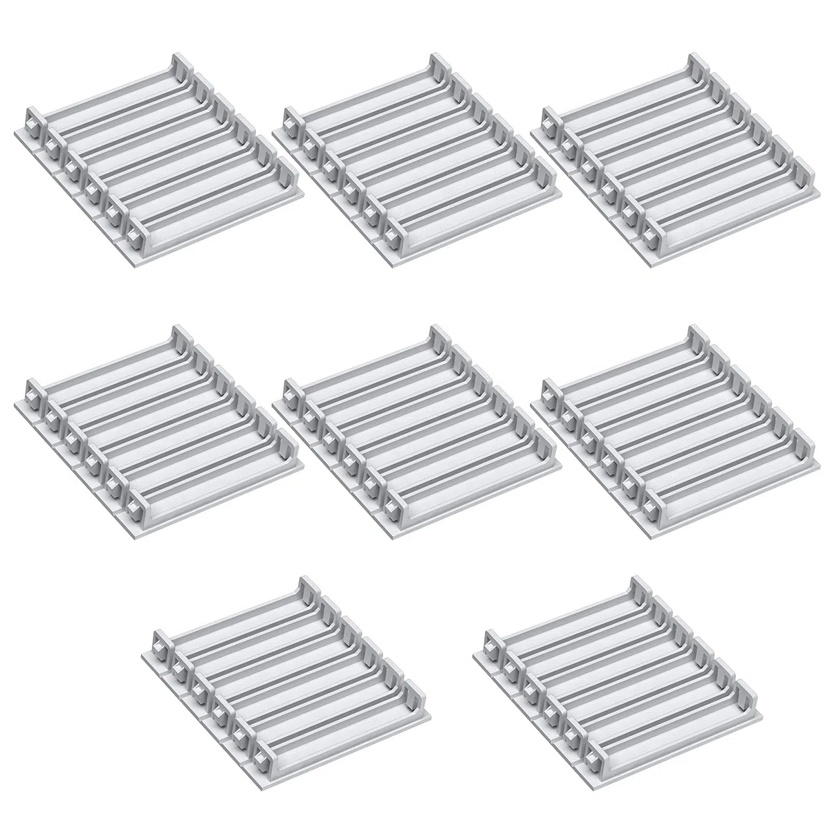 Set di 8PZ Strisce di Copertura 3 Moduli per Quadro Elettrico, Coprimoduli per Guida DIN con Fissaggio a Scatto, Pannelli di Copertura per Guida DIN Anti-Polvere, Flessibile Espandibile