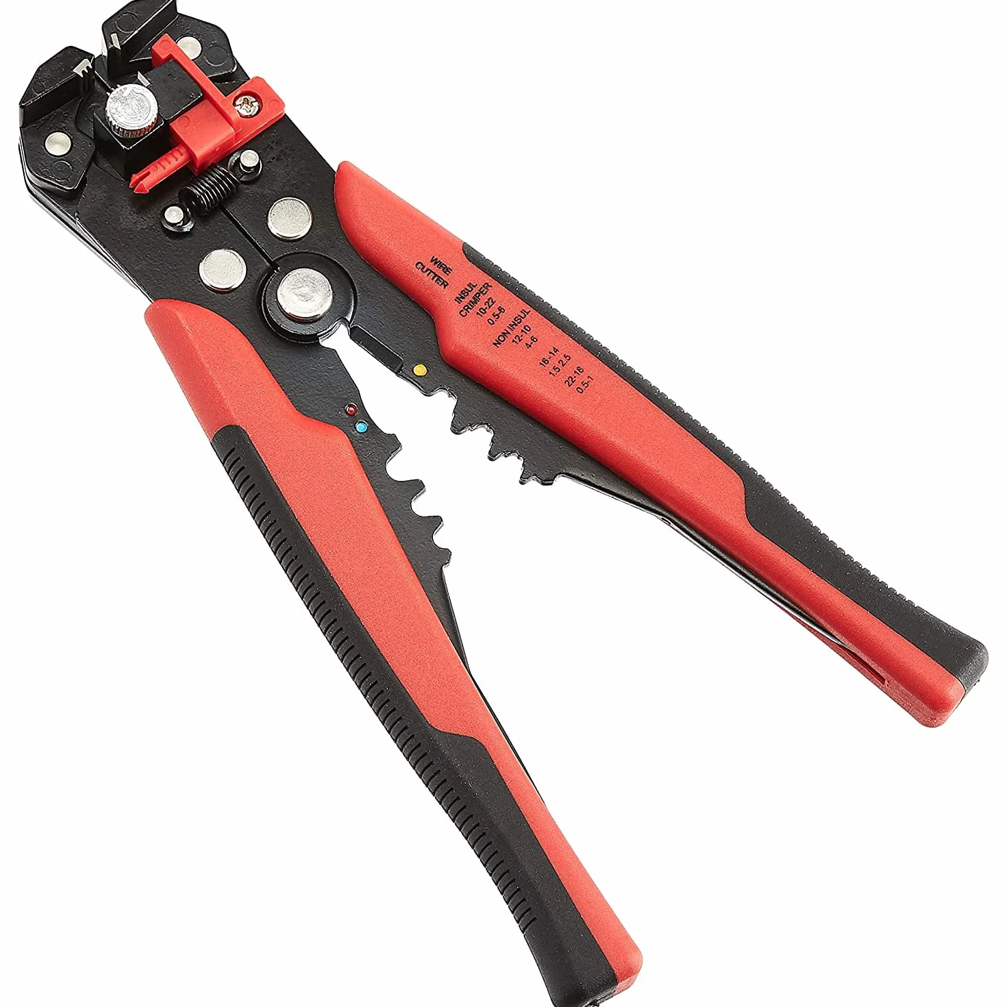 Amazon Basics Spellafili autoregolante, nero/rosso