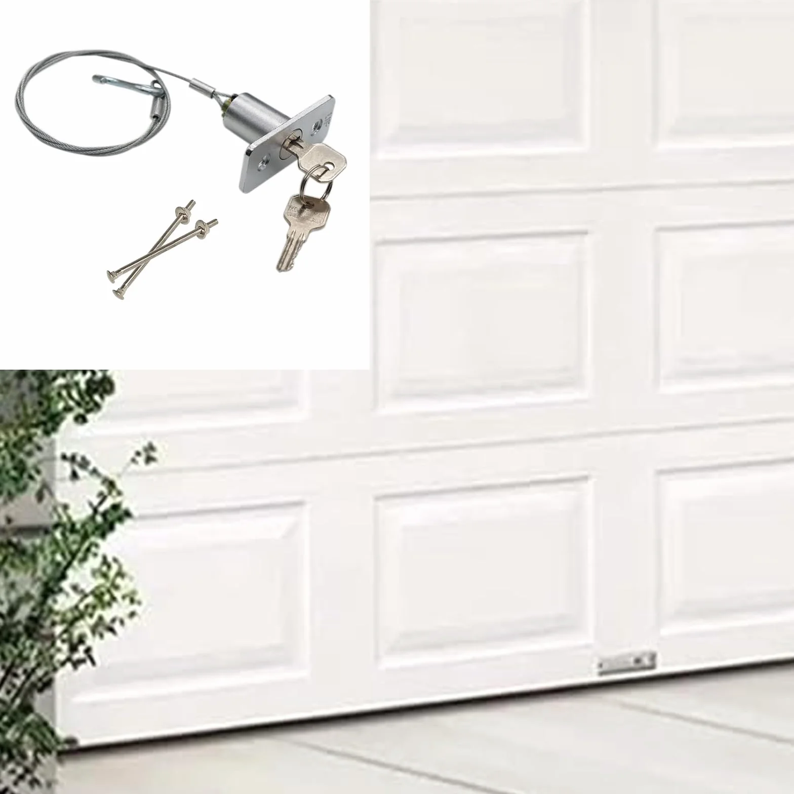 Apriporta universale per garage, chiave di emergenza antifurto, antiruggine e resistente alla corrosione, serrature a sgancio rapido con 2 chiavi per garage, tapparelle