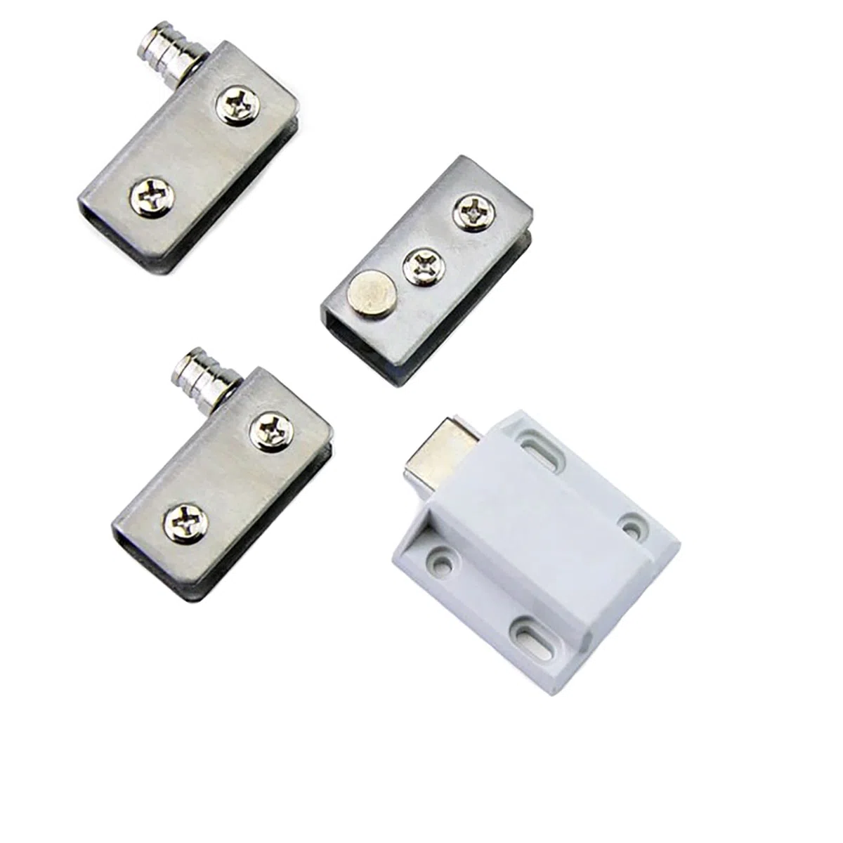 Cerniere per porte in vetro, chiusure per porte in vetro, set di morsetti per cerniere per armadi per porte singole da 5-8 mm