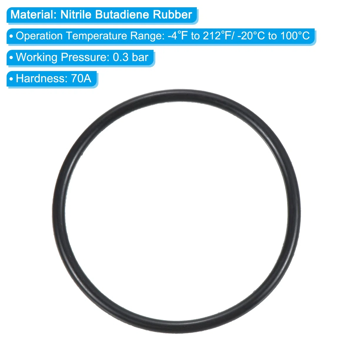 PATIKIL Nitrile Gomma O-Ring 38mm OD x 34mm ID x 2mm Larghezza, 20 Pezzi Metrico Sigillatura Guarnizione Anelli Rubinetti per Rubinetto Idraulica Automobilismo Riparazione, Nero