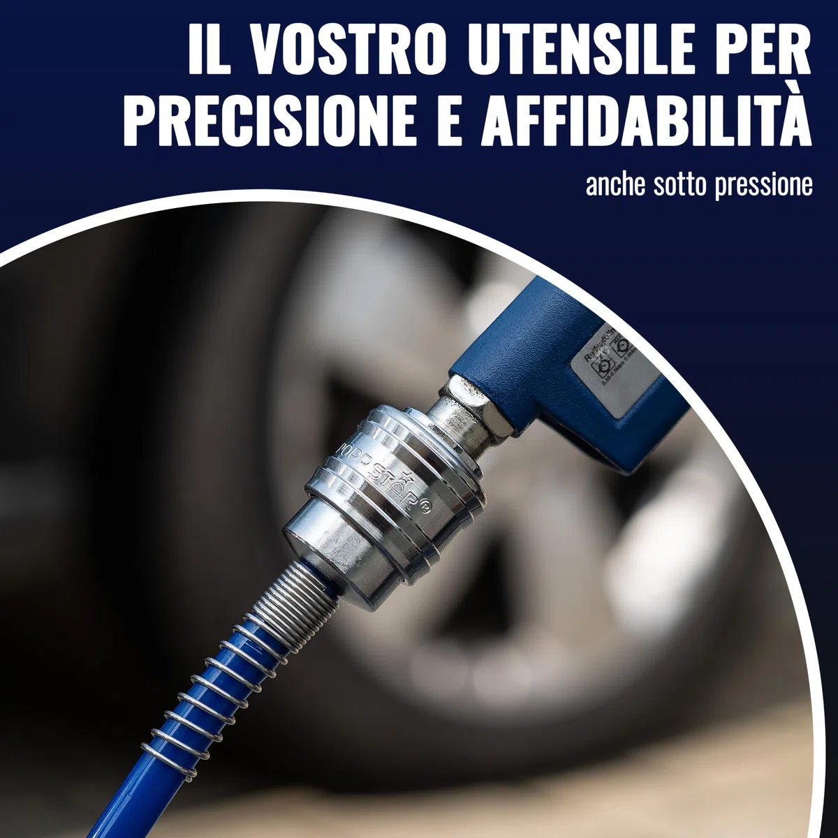 Poppstar Tubo flessibile per aria compressa a spirale 5m in PU (diametro 5 mm x 8 mm) Tubo a spirale per aria compressa con protezione anti-piegatura e raccordo rapido NW 7.2