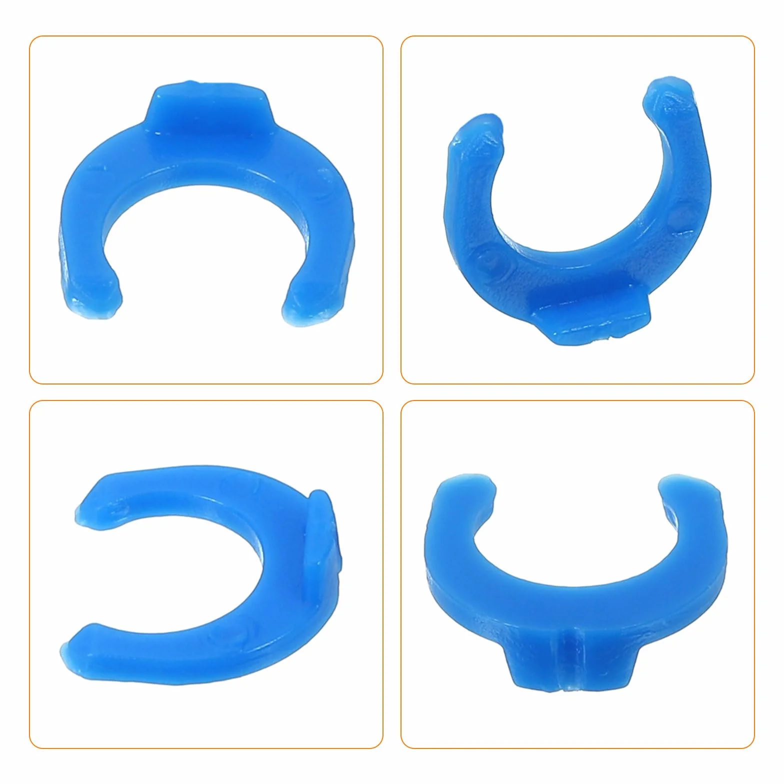 QUARKZMAN 60Pezzi 1/4 Pollice Clip di Bloccaggio per Sistemi di Filtrazione dell'Acqua RO Tubo Raccordo Rapido Morsetti di Bloccaggio Ricambi, Blu