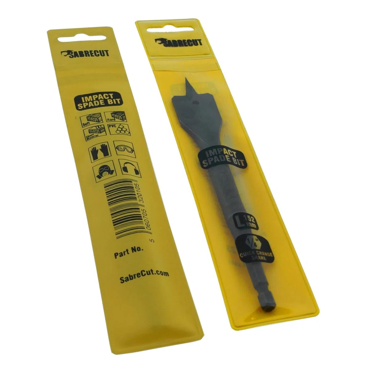 1 x SabreCut SCRIW35_1 35mm x 152mm Punta a forcella per legno piatta resistente agli urti compatibile con Bosch Dewalt Makita Milwaukee e molti altri