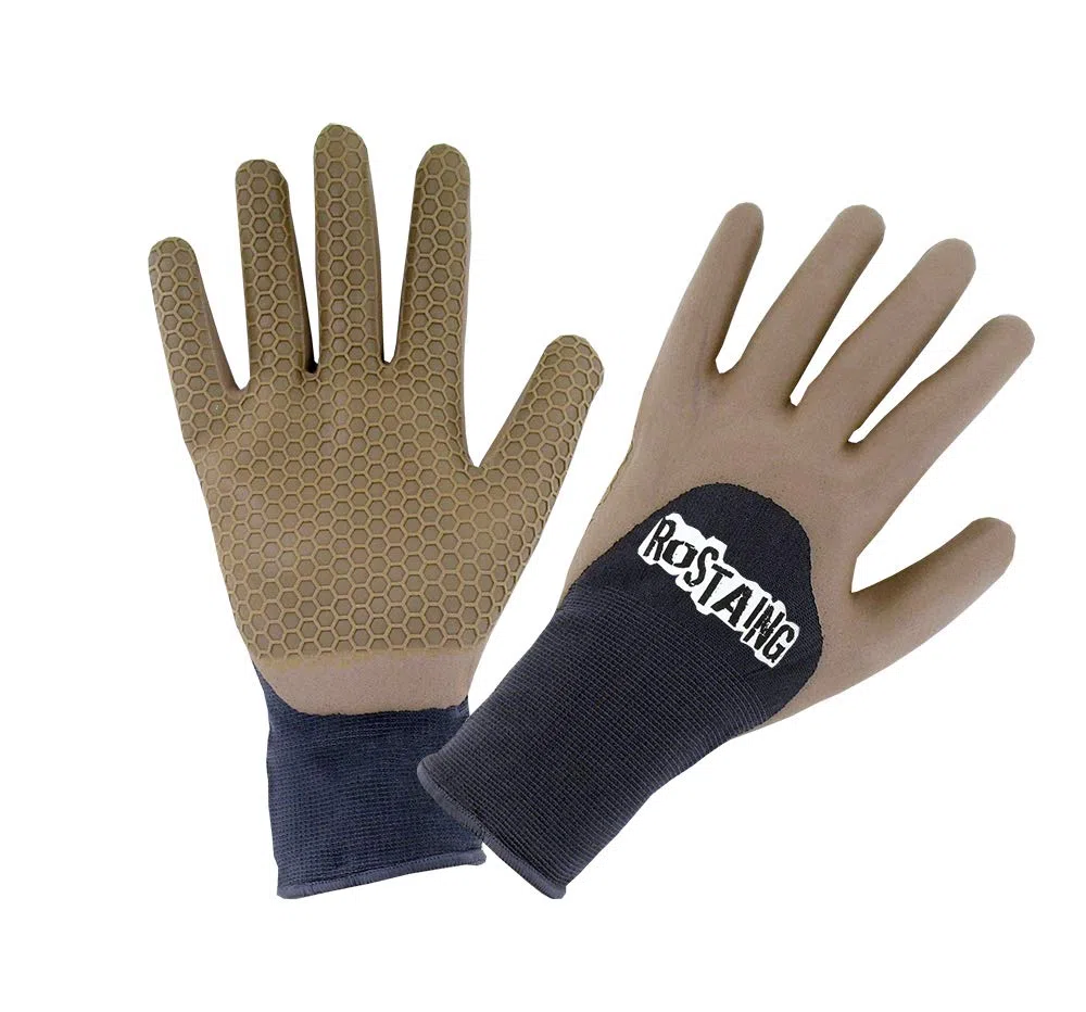 Rostaing ONE4ALL-IT07 - Guanti sottili da giardinaggio, comfort impermeabili, taglia 7, colore: Beige/Nero, 7