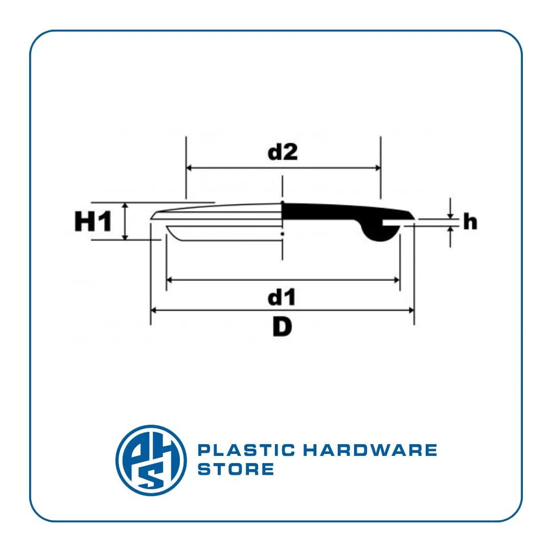 Tappo Copriforo Rotondo in Plastica (PVC), Coperchio di Chiusura Morbido in Gomma, per Fori su Lamiera, Salvadanai ecc - 9 - Nero - 50 pezzi - Plastic Hardware Store