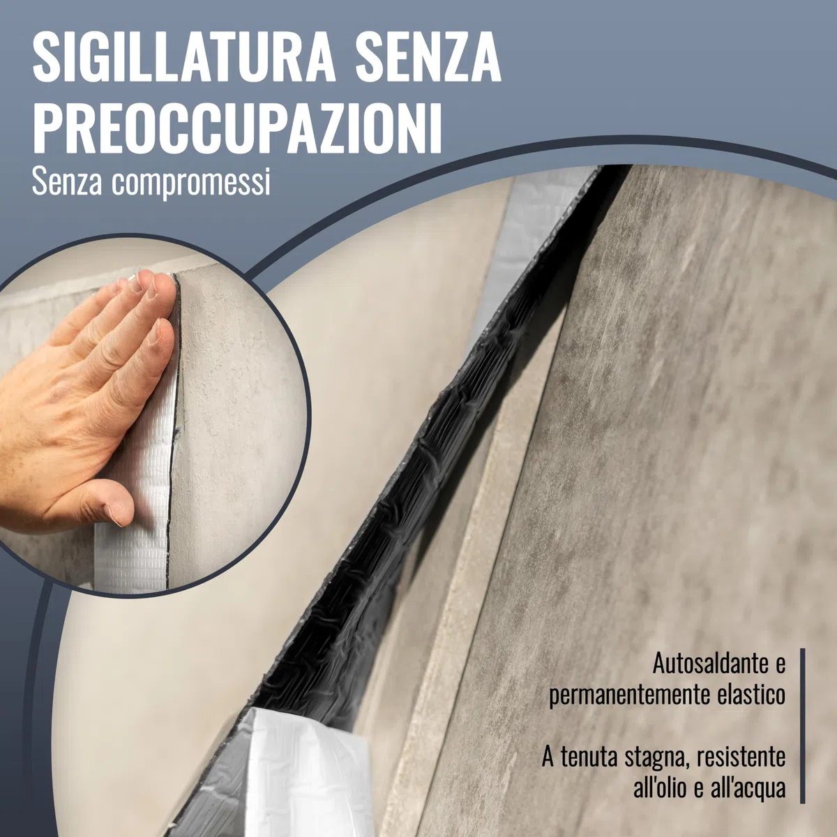 POPPSTAR Nastro alluminio adesivo per riparazione (5 m x 50 mm x 1,5 mm) Nastro butilico con pellicola di alluminio impermeabile