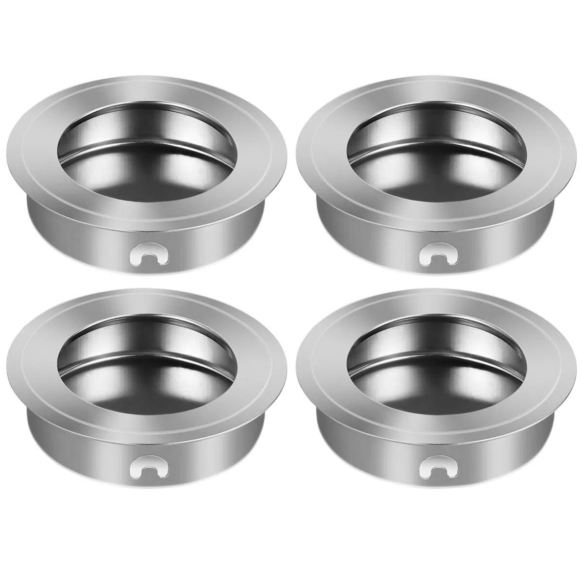 DOITOOL Maniglie Acciaio Incasso : Maniglia Incasso Rotonda in Acciaio Inossidabile 35mm per Porta Scorrevole Armadi E Cassetti - Tira Nascosta a Filo per Mobili Da Cucina E Camera