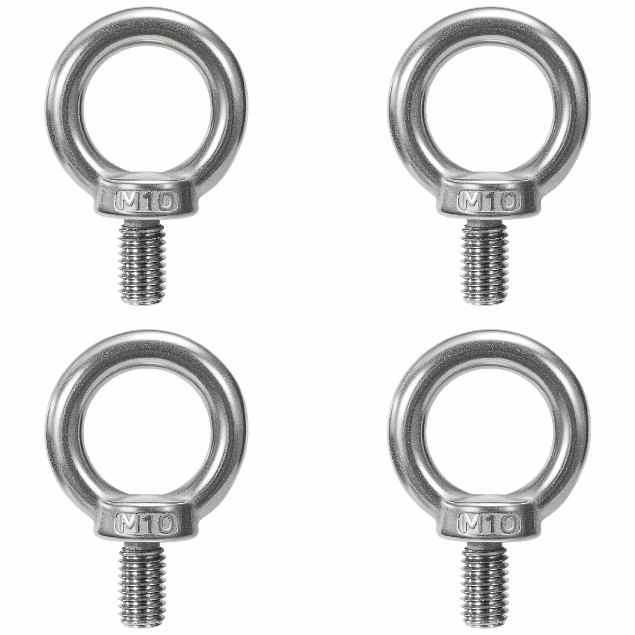Bulloni ad Occhiello M10 Golfari Bullone per Sollevamento Vite ad Anello in Acciaio Inossidabile 304 4 Pezzi
