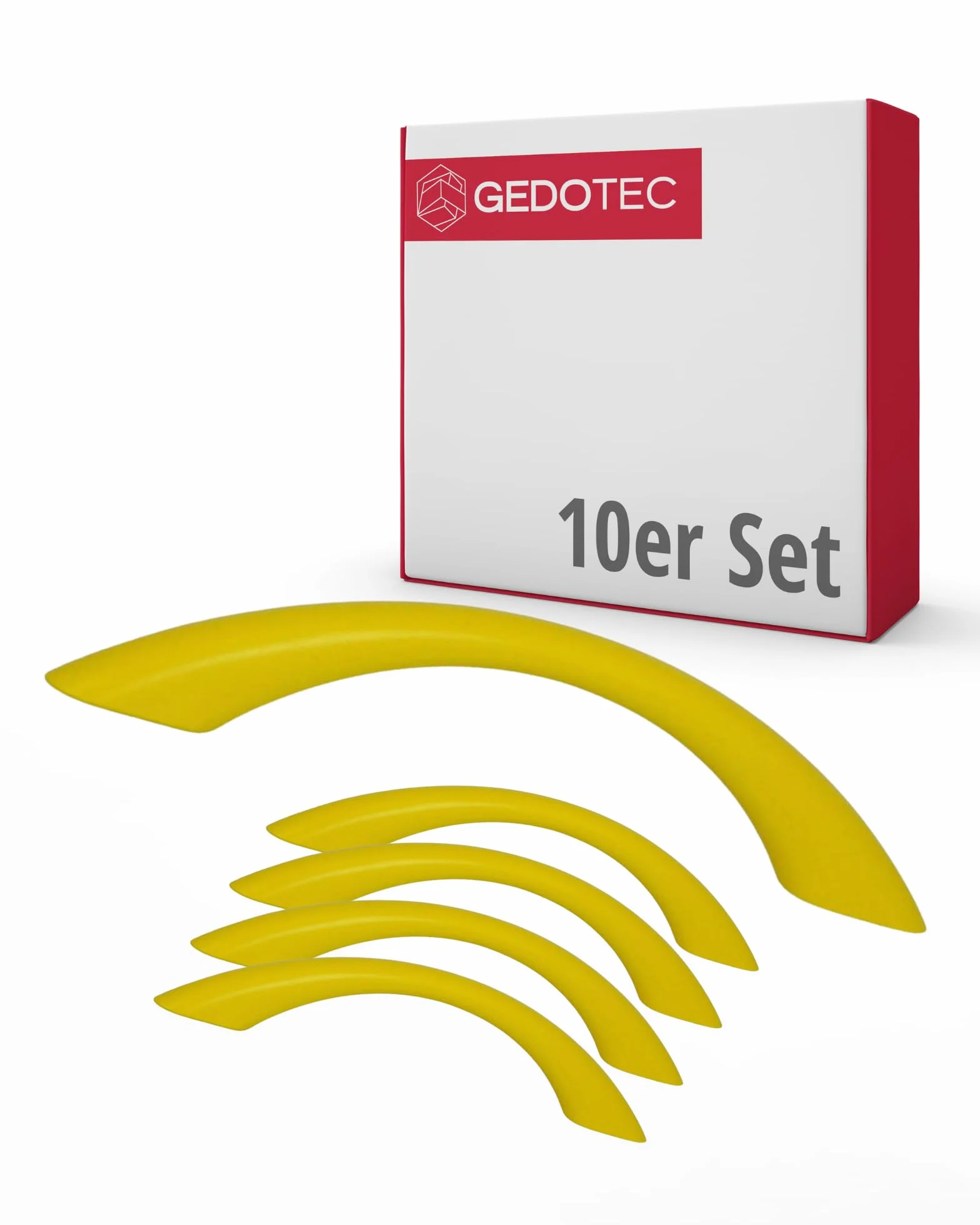 Gedotec Maniglie per mobili per cameretta dei bambini | Distanza tra fori 96 mm | Colore Giallo | 10 Pezzi | Maniglie per cassetti in plastica | COLOUR | Maniglie per porte colorate | Maniglie per