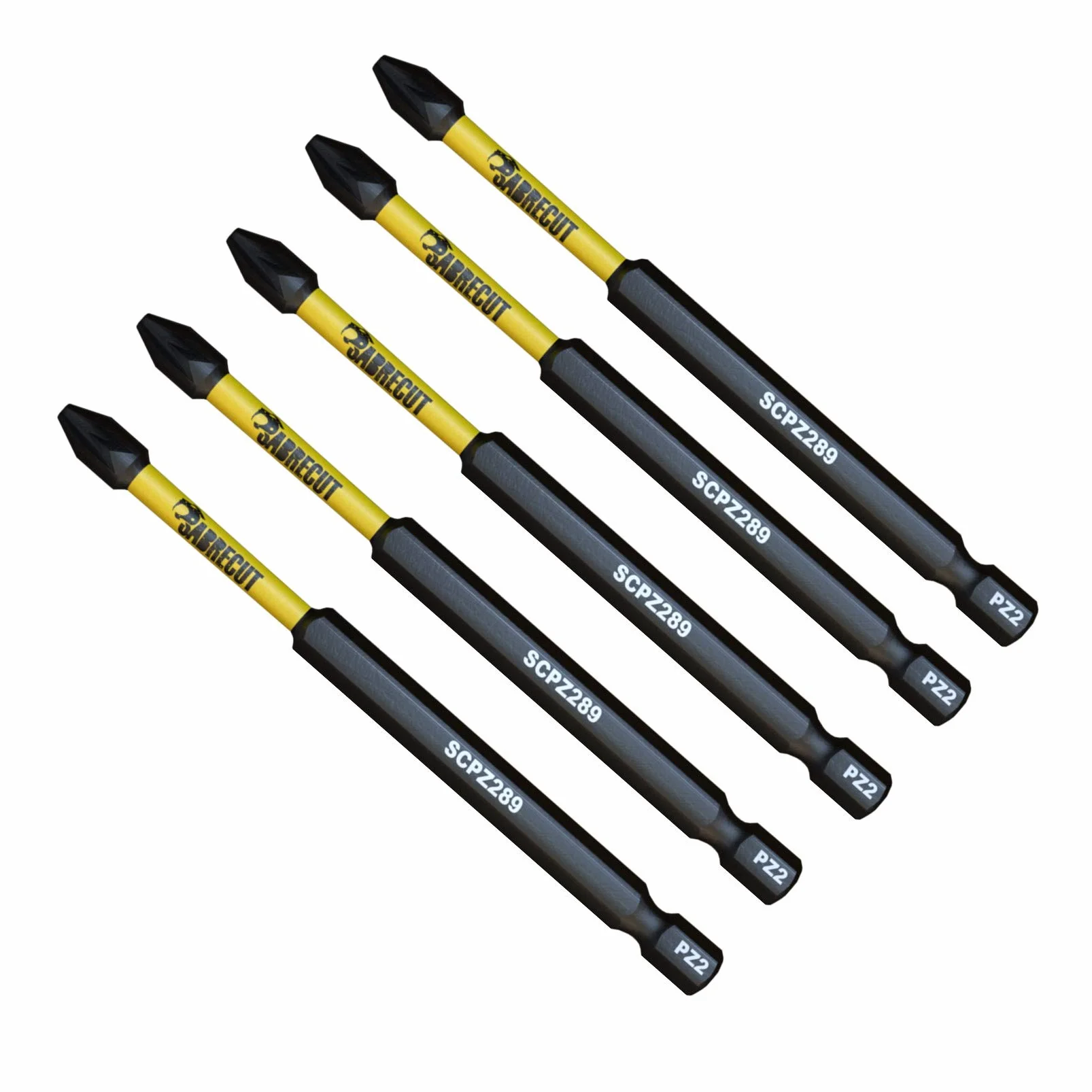 5 x SabreCut SCPZ289_5 89 mm PZ2 Set di punte per cacciavite a impatto magnetico Pozi Pozidriv Heavy Duty compatibile con Dewalt Milwaukee Bosch Makita e altro