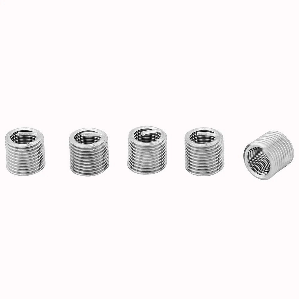 Set di 100 Inserti Filettati in Acciaio Inox 304, M5 x 0,8 x 2D, per Riparazione Filettatura