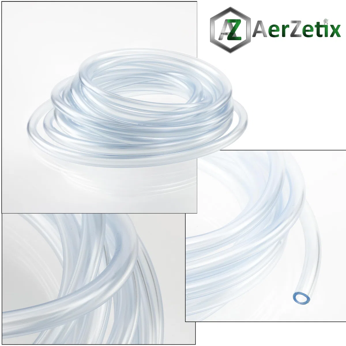 AERZETIX Tubo universale flessibile trasparente 4.5 m Ø5x1.5 mm in plastica