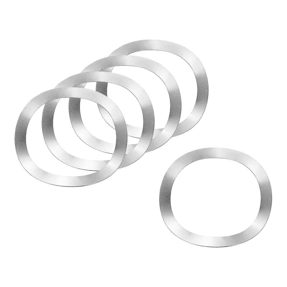 QUARKZMAN Rondella A Molla Ondulata, 5Pz 31mm x 39mm x 0.4mm (ODxIDxT) - Rondella Curva In Acciaio Inox 304 Per Vite, Rondelle A Molla Per Macchinari (Argento)