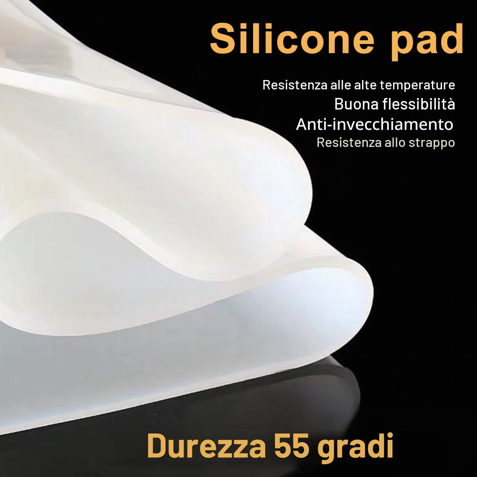 BENECREAT 2PCS Lastra in Gomma Siliconica Bianca 200x200x2mm Guarnizione Resistente alle Alte Temperature